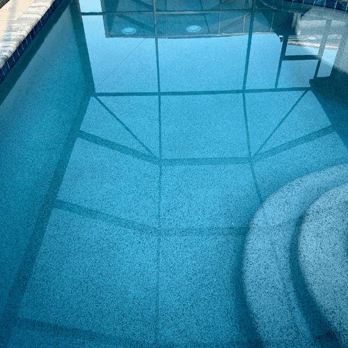 Newly built, in-ground salt pool