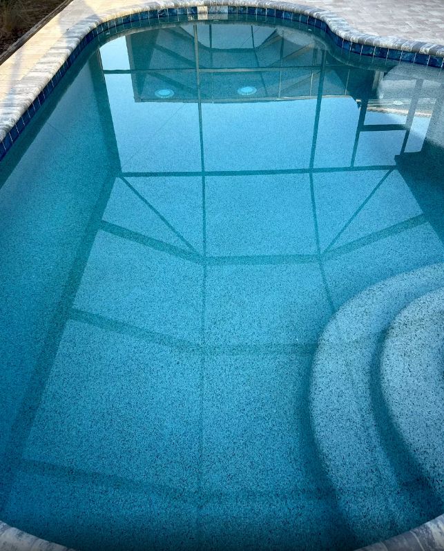 Newly built, in-ground salt pool