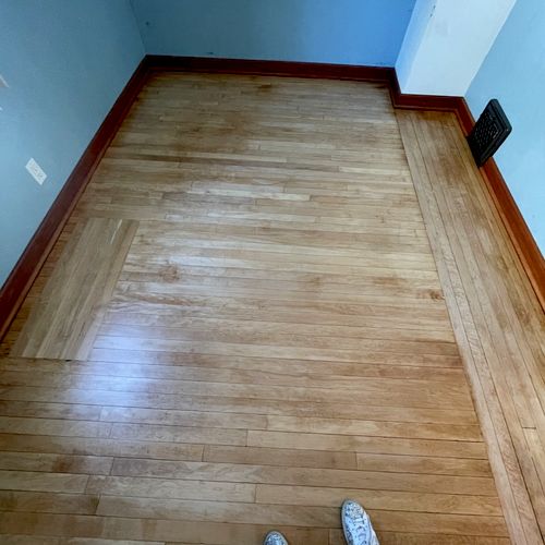 Did an amazing job refinishing my floors for a ver