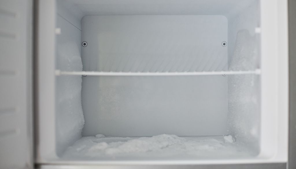 clogged defrost drain in fridge and freezer