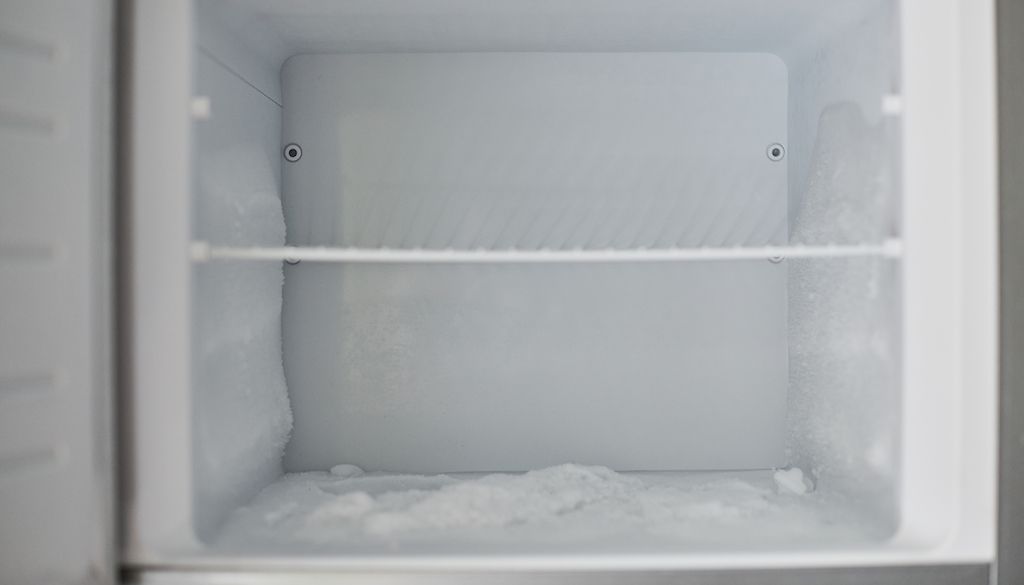 clogged defrost drain in fridge and freezer 