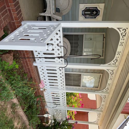 Stephen replaced my Victorian porch posts, railing