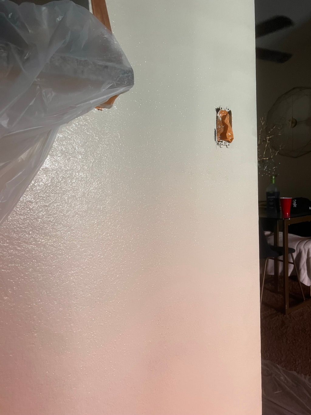 Drywall patch, texture and paint 