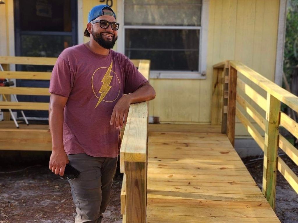 Custom deck and ramp. We work with all budgets.