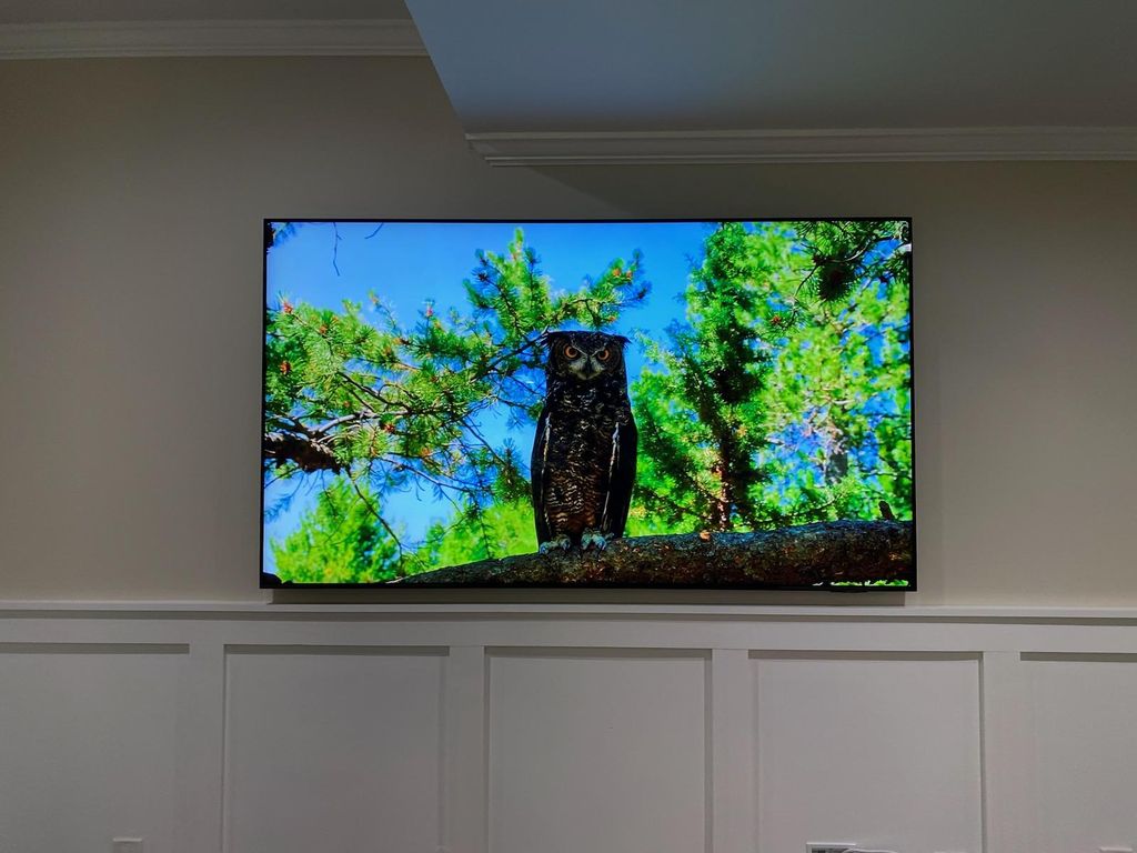 TV Mounting with wires concealed