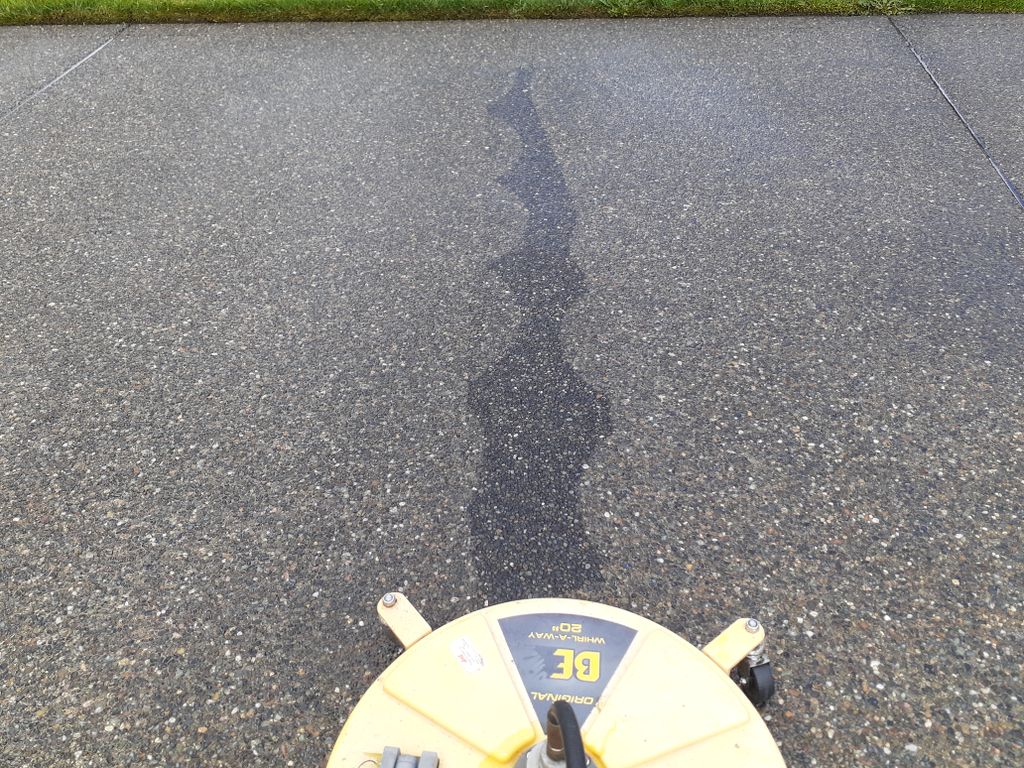 Rotary surface pressure washing.