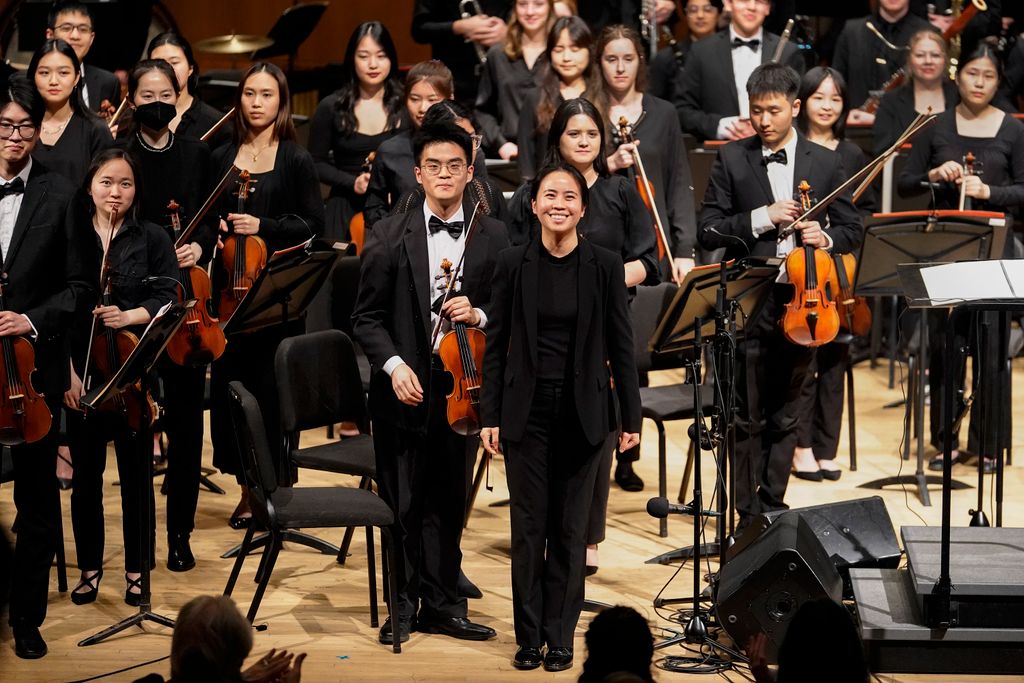 Conducting Northwestern University Symphony Orches