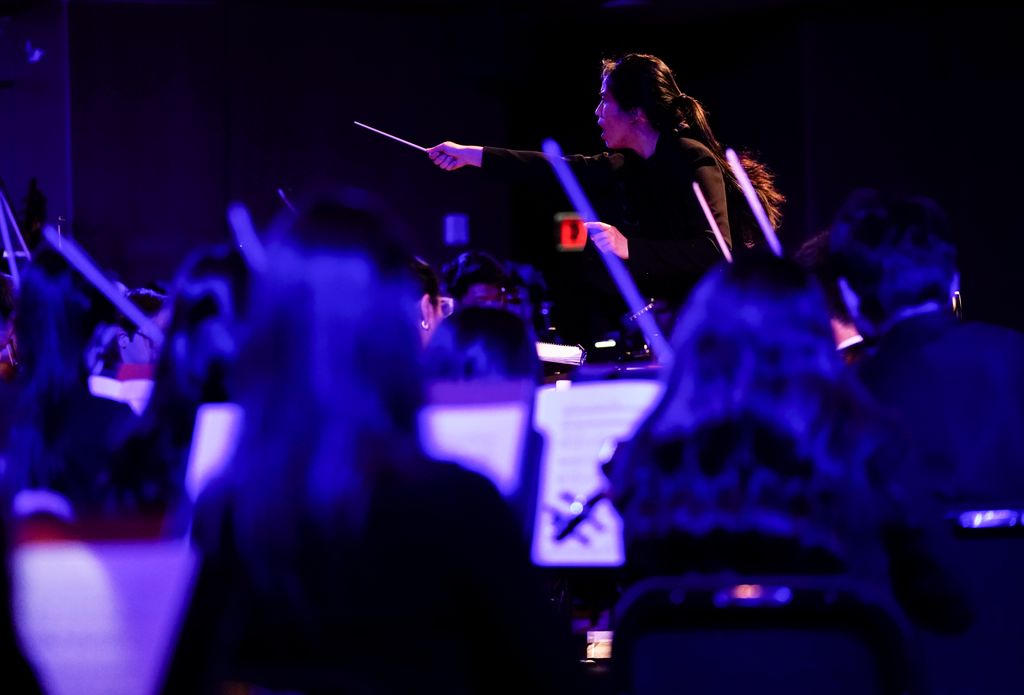 Conducting Northwestern University Symphony Orches