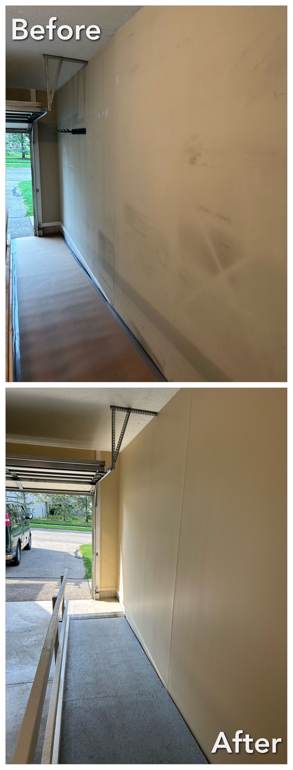 GARAGE RAILING AND WALL RE-PAINT