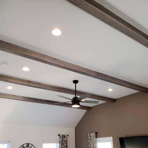 Faux beam installation 