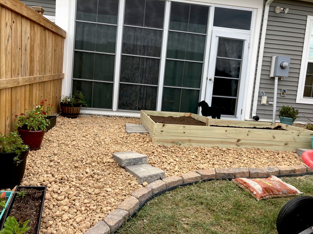 flower box and hardscape 