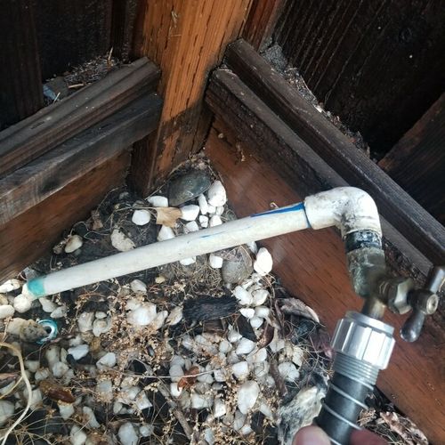 I had a broken PVC pipe at my backyard, and  Nikol