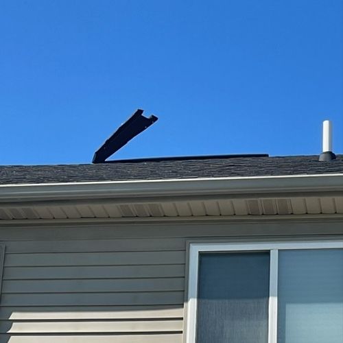 My roof and siding was damaged during the storm a 