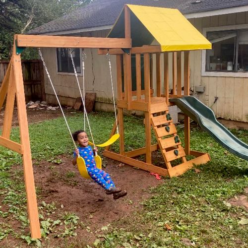 Built us a playground. He responds very quick, cos