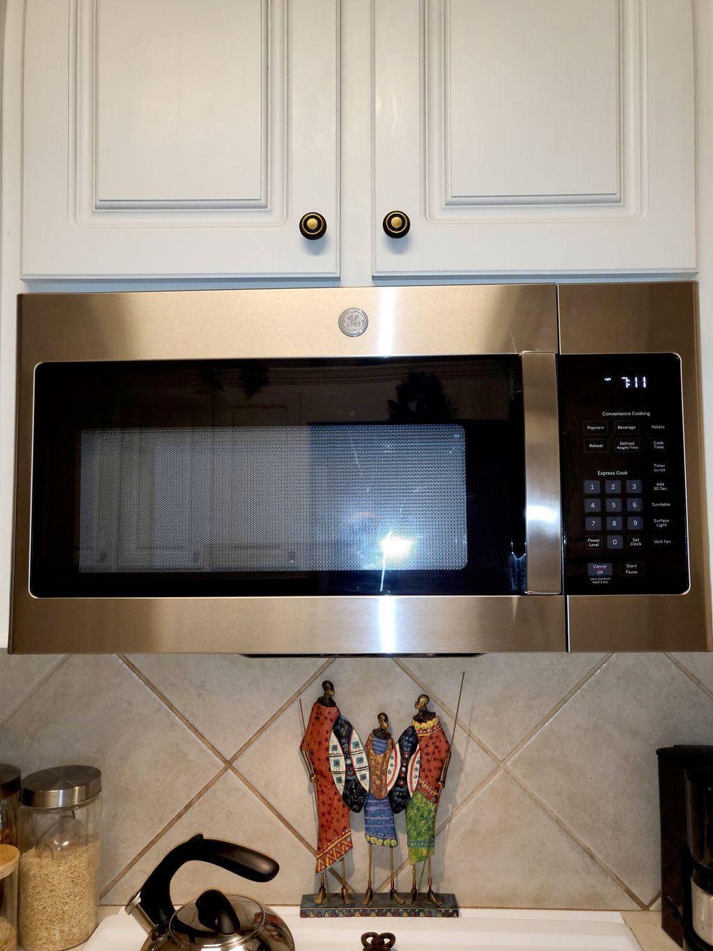 Ron installed my new over the stove microwave with