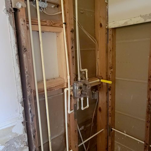 shower valve installation 