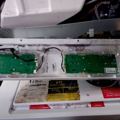 replacing control board for dryer on a stacked uni