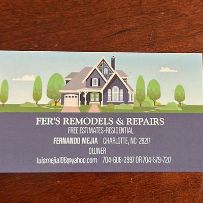 Avatar for Fer’s Remodels & Repairs, LLC