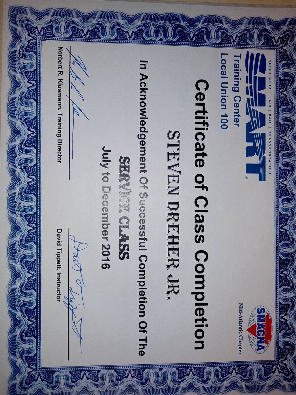 HVAC Service Certificate