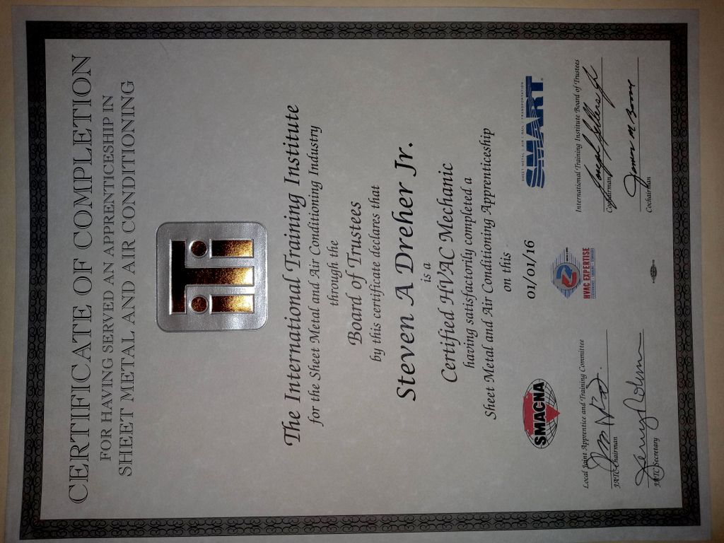 HVAC Mechanic Certificate