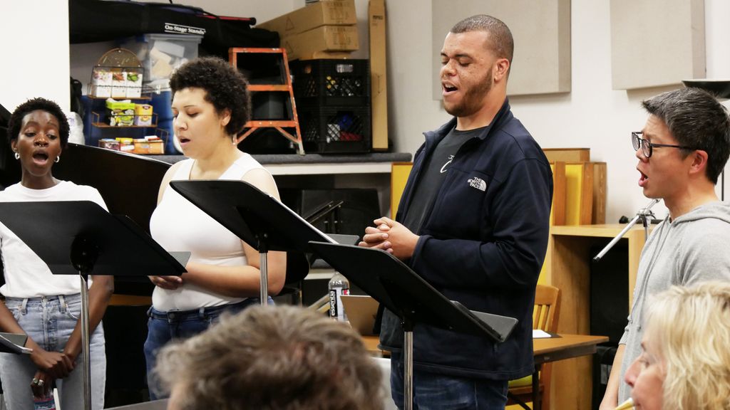 Melissa Angulo (Director/Instructor) in rehearsal 
