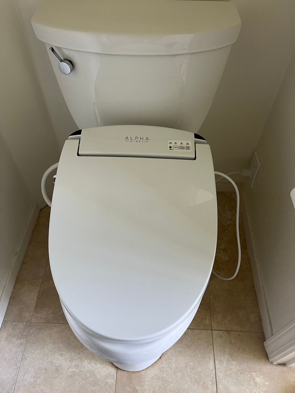 Bidet and outlet installation 