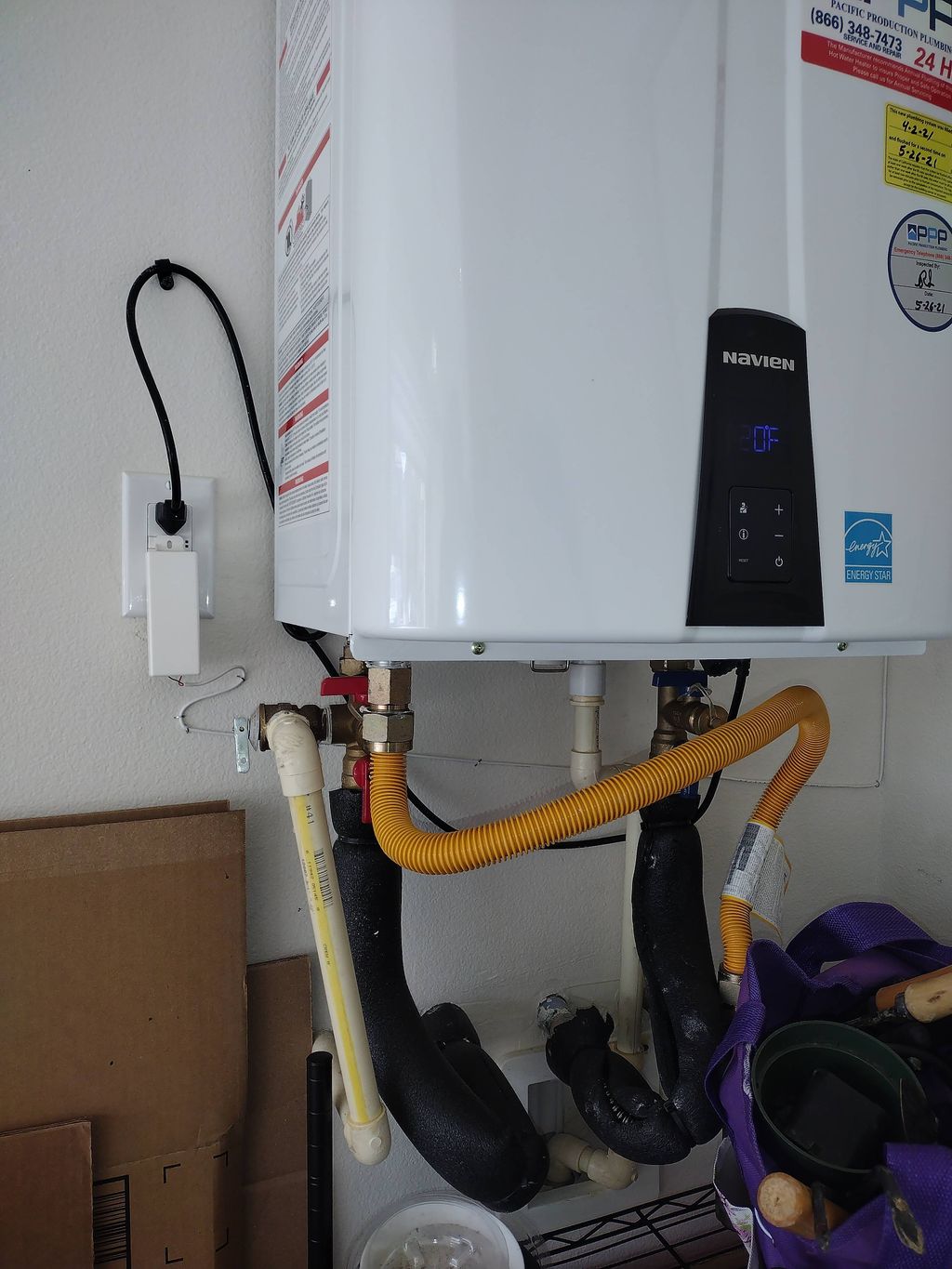 tankless water heater installation