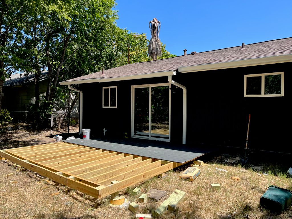 Installation of Trex composite decking 