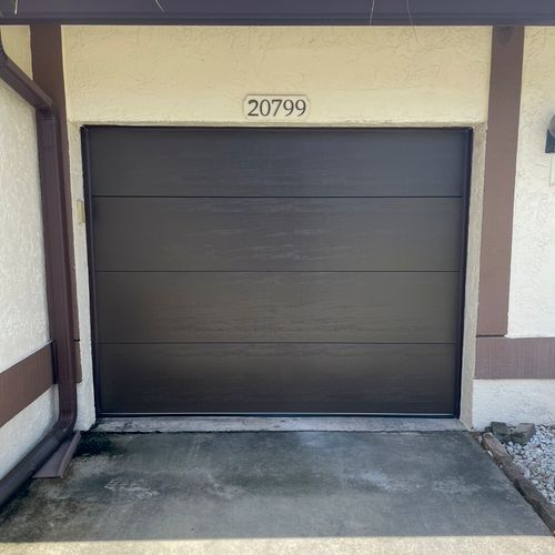 Dabb Flush panel 9x7 brown garage door