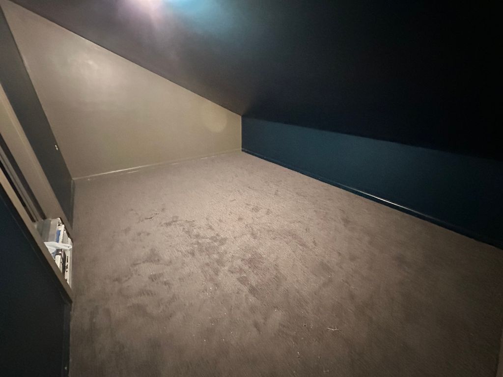 Has been done carpet installation in storage room.