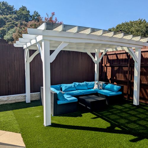 Excellent job turning our old Pergola into looking