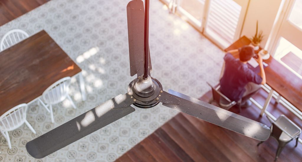 ceiling fan in kitchen or living room