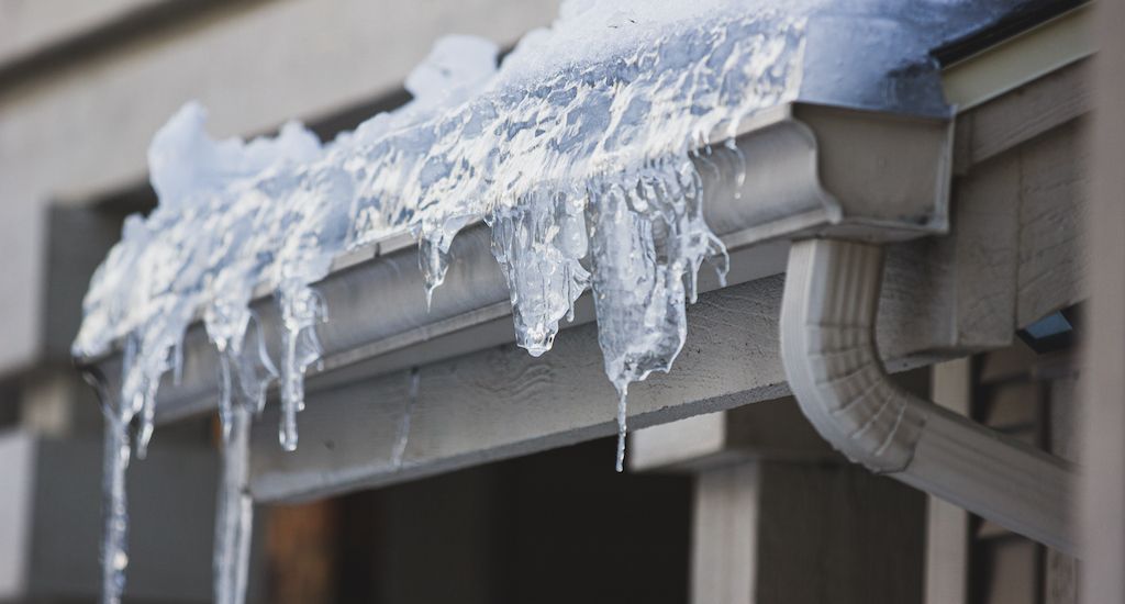 icicles on gutters