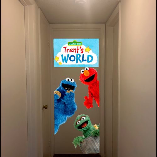Mock up for childs room door