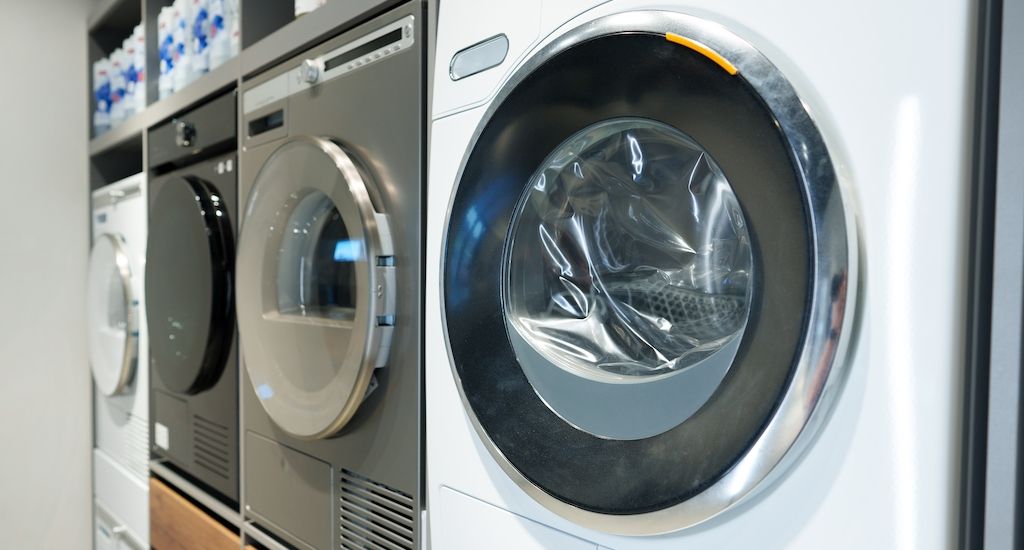 washer and dryer units at a store