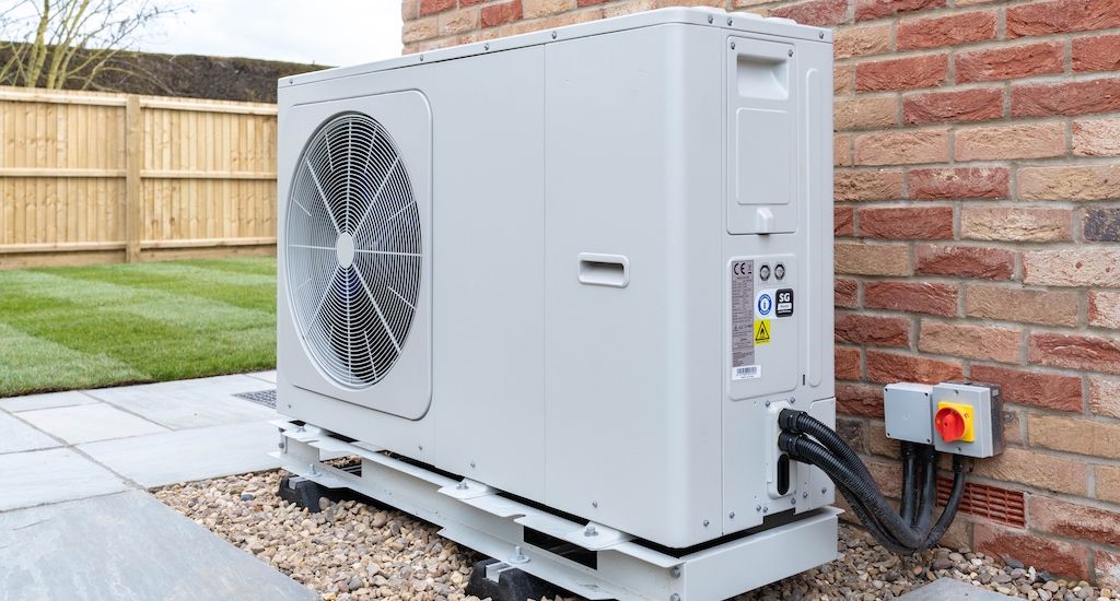 heat pump outside of house