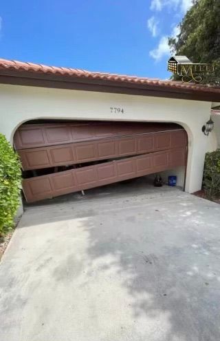 Garage door off track