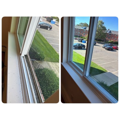 before and after, window cleaning!