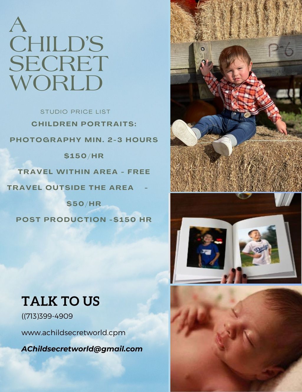 Flyer for a photography bussiness