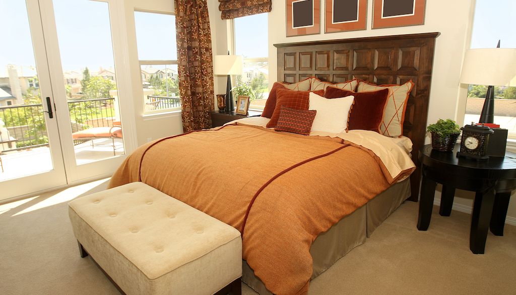 warm tone cozy bedroom 