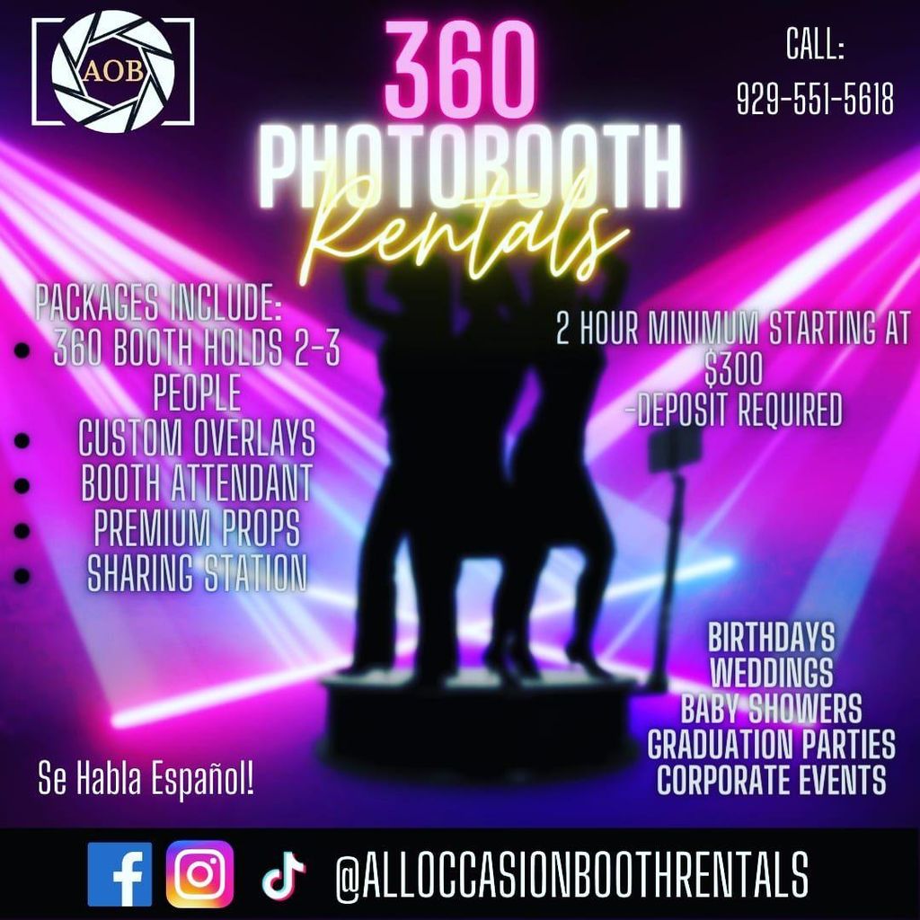 All Occasion Booth Rentals-360 photobooth and More