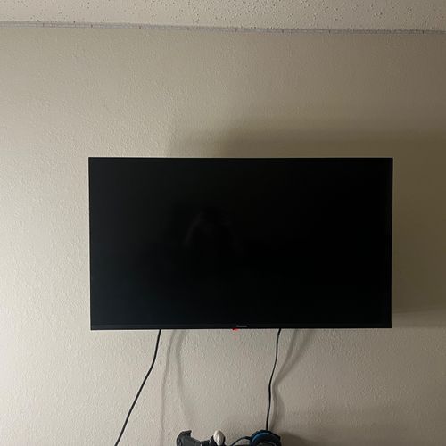 Corey did a great job hanging up my tv, along with