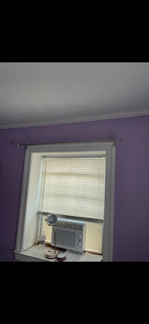 Install curtain rod and blinds
