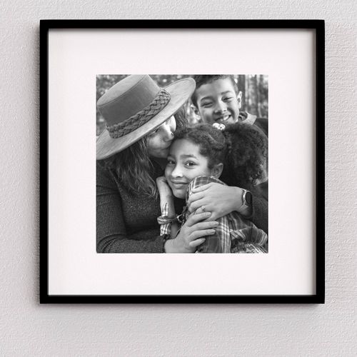 Maria & the twins - Matted Framed b&w Family Portr