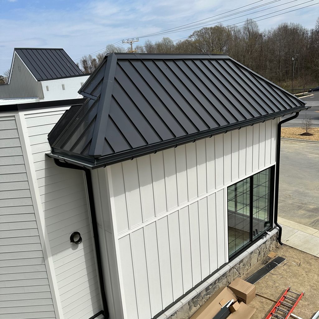 Sheet metal roofing ,flat roof and sairin