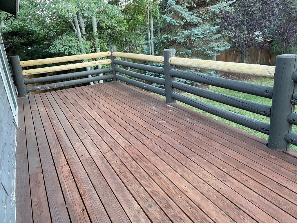 Deck log railing replacement  