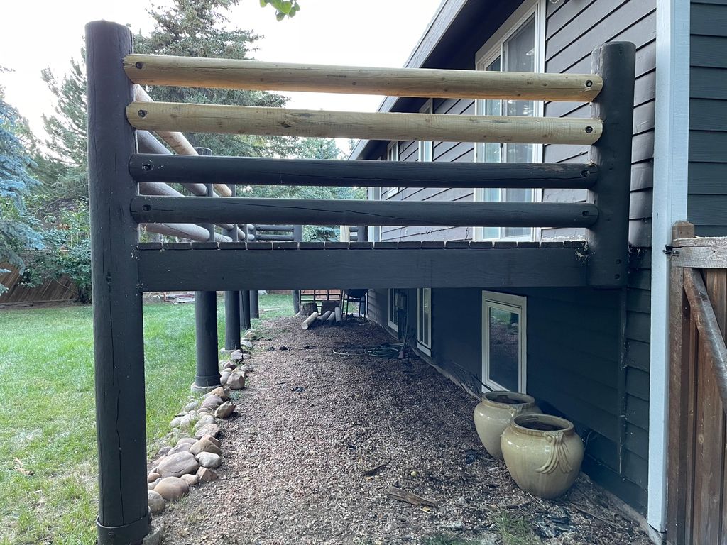 Deck log railing replacement  