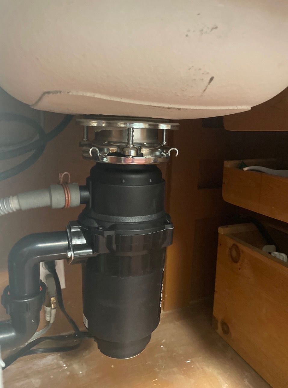 Moen garbage disposal installed 