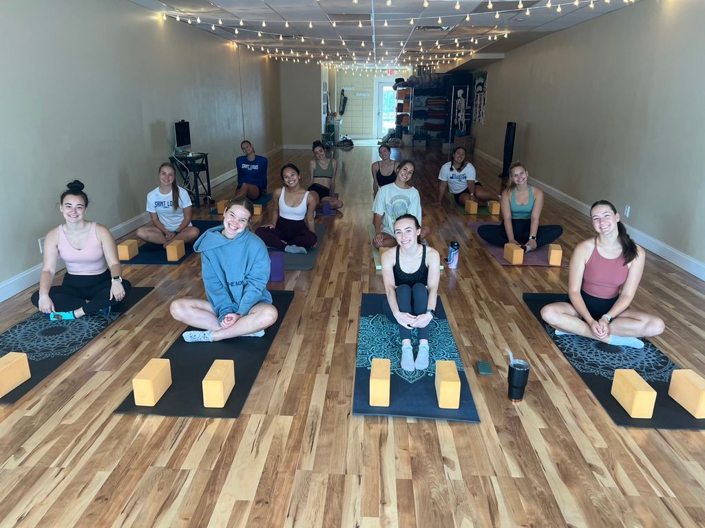 SLU dance team yoga session 