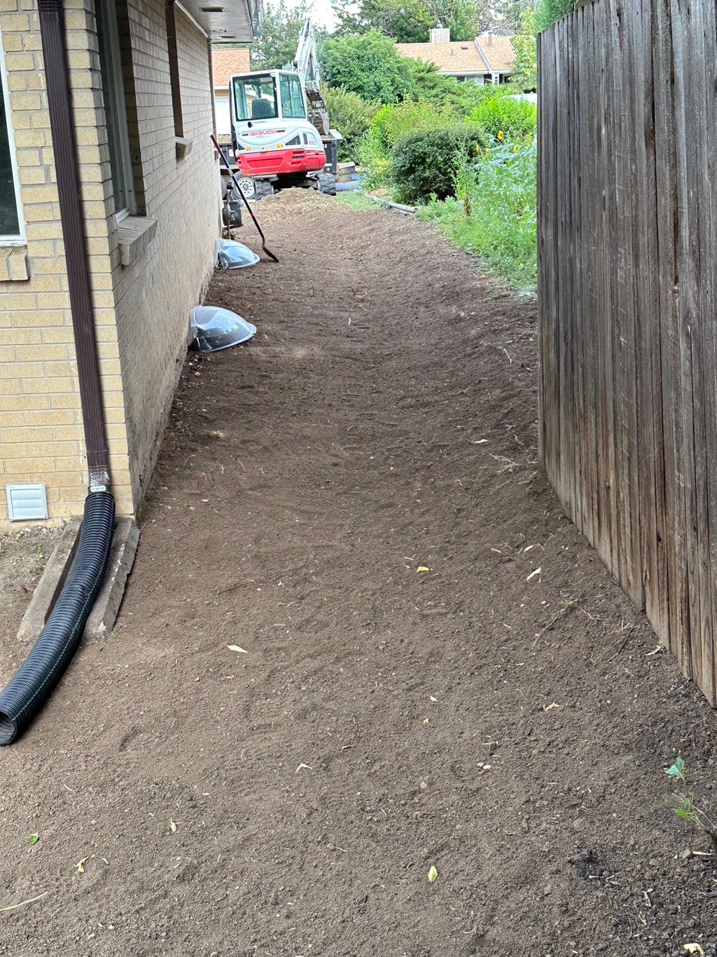 Regrade for negative drainage. Starting price $150